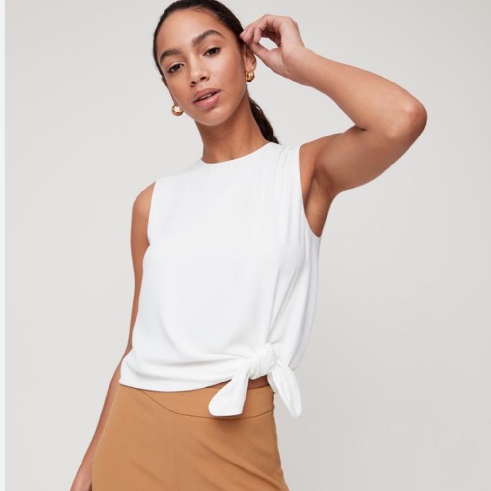Babaton Women’s Sleeveless Asymmetrical or Tie Front Blouse
